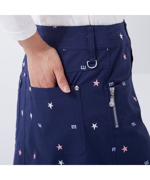 marie claire（マリ・クレール）の「marie claire/マリクレール 飛び柄刺繍 ツイル ミドル丈スカート/撥水加工 吸汗速乾/ゴルフウェア/レディース（スカート・レディース・オフホワイト/ブラック/ネイビー・3L/S/L/M/LL）」の13枚目の写真