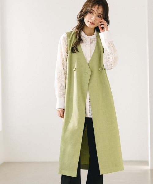 mysty woman（ミスティウーマン）の「幾何柄レースクレリックシャツ 275573（シャツ/ブラウス・レディース・ブラック/ブラウン/オフホワイト・FREE）」の5枚目の写真