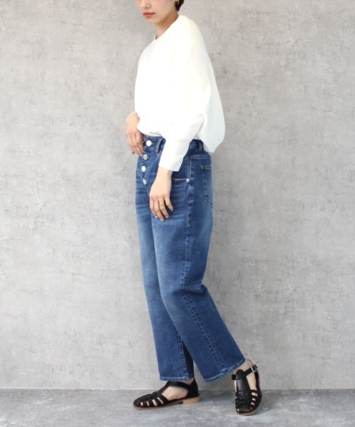 SELECT LEVERY(セレクトリベリー)の「【nod】ボタンフライデニムアンクルパンツ(デニムパンツ・レディース・ライトブルー/インディゴブルー/ネイビー・X-LARGE/SMALL/MEDIUM/LARGE)」の10枚目の写真