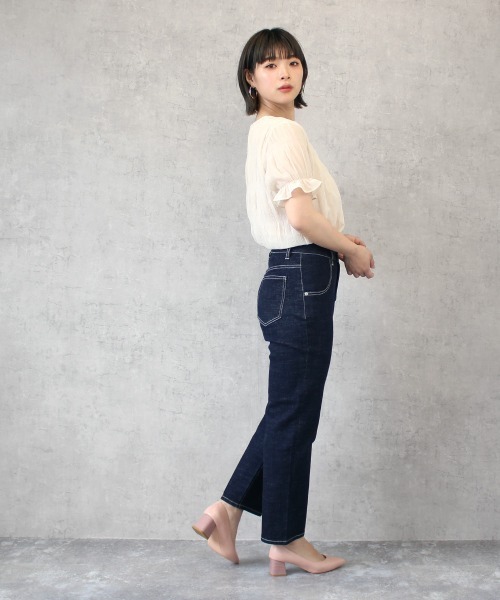 SELECT LEVERY(セレクトリベリー)の「【nod】ボタンフライデニムアンクルパンツ(デニムパンツ・レディース・ライトブルー/インディゴブルー/ネイビー・X-LARGE/SMALL/MEDIUM/LARGE)」の16枚目の写真