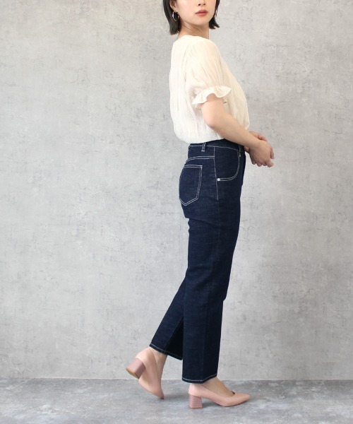 SELECT LEVERY(セレクトリベリー)の「【nod】ボタンフライデニムアンクルパンツ(デニムパンツ・レディース・ライトブルー/インディゴブルー/ネイビー・X-LARGE/SMALL/MEDIUM/LARGE)」の19枚目の写真