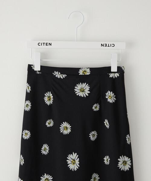 CITEN（シテン）の「＜CITEN（シテン）＞デイジープリント ナロースカート（スカート・レディース・ターコイズブルー/ブラック・M/S）」の4枚目の写真
