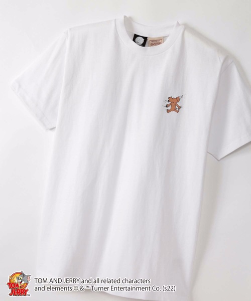 Tom＆Jerry（トムアンドジェリー）の「【OUTDOOR PRODUCTS/アウトドアプロダクツ】【TOM&JERRY/ トムとジェリー 】オリジナルデザインTシャツ（Tシャツ/カットソー・メンズ・ダークグリーン/ホワイト/ベージュ系その他/スミクロ/ホワイト系その他/ブルー/アイボリー/ベージュ/その他/ピンク系その他・X-LARGE/SMALL/LARGE/MEDIUM）」の10枚目の写真