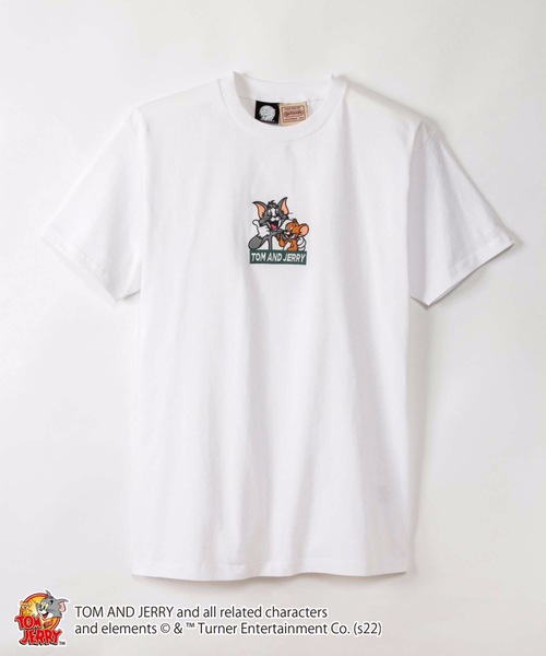 Tom＆Jerry（トムアンドジェリー）の「【OUTDOOR PRODUCTS/アウトドアプロダクツ】【TOM&JERRY/ トムとジェリー 】オリジナルデザインTシャツ（Tシャツ/カットソー・メンズ・ダークグリーン/ホワイト/ベージュ系その他/スミクロ/ホワイト系その他/ブルー/アイボリー/ベージュ/その他/ピンク系その他・X-LARGE/SMALL/LARGE/MEDIUM）」の12枚目の写真