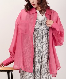 EACH. | EACH バックスリットシアーシャツ(シャツ/ブラウス)