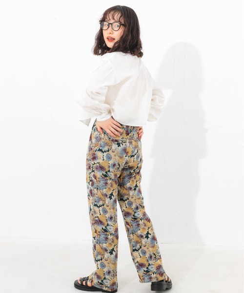 nemne store(ネンネストア)の「ボタニカル花柄イージーパンツ(その他パンツ・レディース・ブラック/グリーン・フリー)」の6枚目の写真