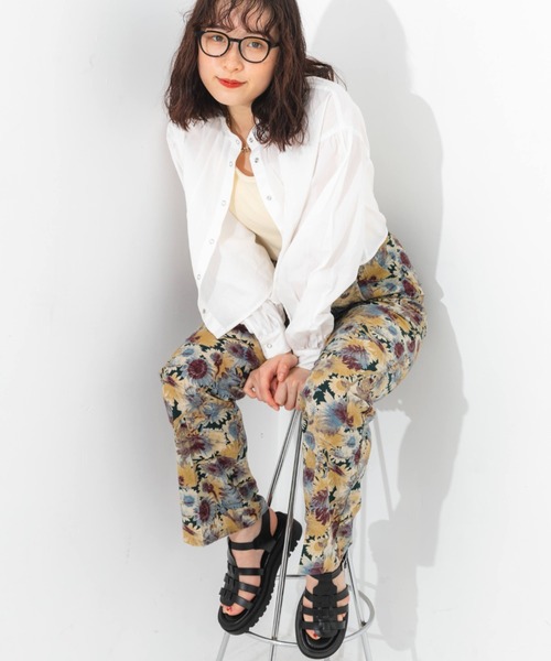 nemne store(ネンネストア)の「ボタニカル花柄イージーパンツ(その他パンツ・レディース・ブラック/グリーン・フリー)」の21枚目の写真