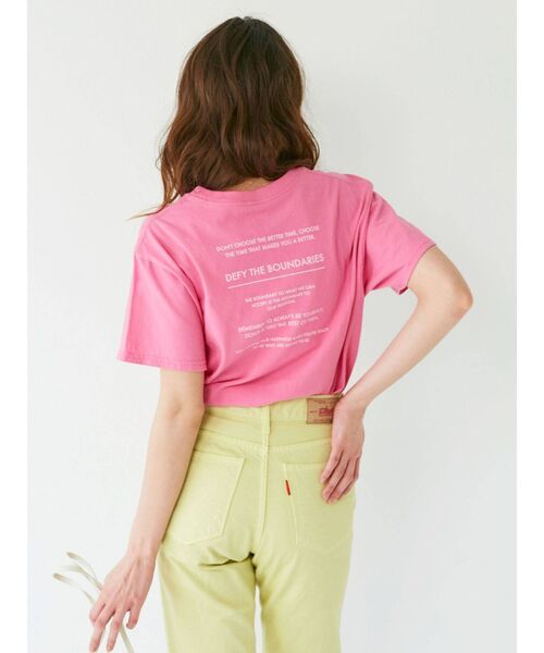 Ungrid(アングリッド)の「UngridロゴルーズTee(Tシャツ/カットソー・レディース・ブラック/オフホワイト/ピンク/ブルー/グリーン・FREE)」の14枚目の写真