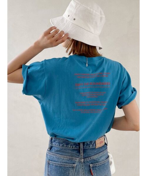 Ungrid(アングリッド)の「UngridロゴルーズTee(Tシャツ/カットソー・レディース・ブラック/オフホワイト/ピンク/ブルー/グリーン・FREE)」の18枚目の写真