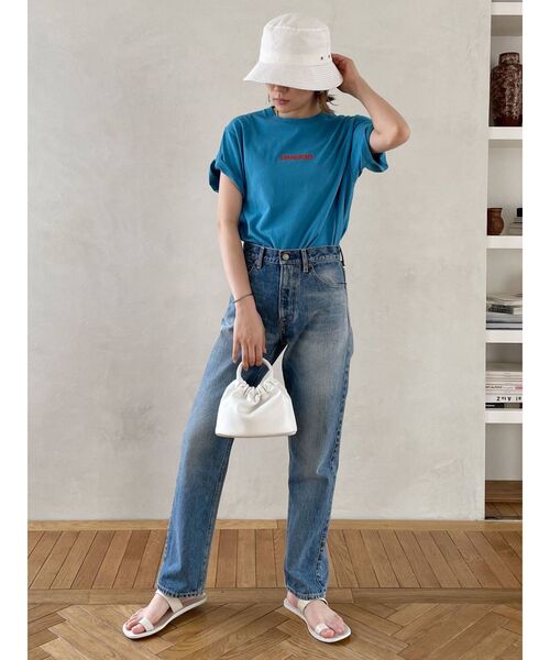 Ungrid(アングリッド)の「UngridロゴルーズTee(Tシャツ/カットソー・レディース・ブラック/オフホワイト/ピンク/ブルー/グリーン・FREE)」の8枚目の写真