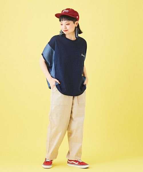 CUBE SUGAR(キューブシュガー)の「ストレッチツイル無地イージーバルーンパンツ(その他パンツ・レディース・ネイビー/カーキ/ナチュラル・M)」の8枚目の写真