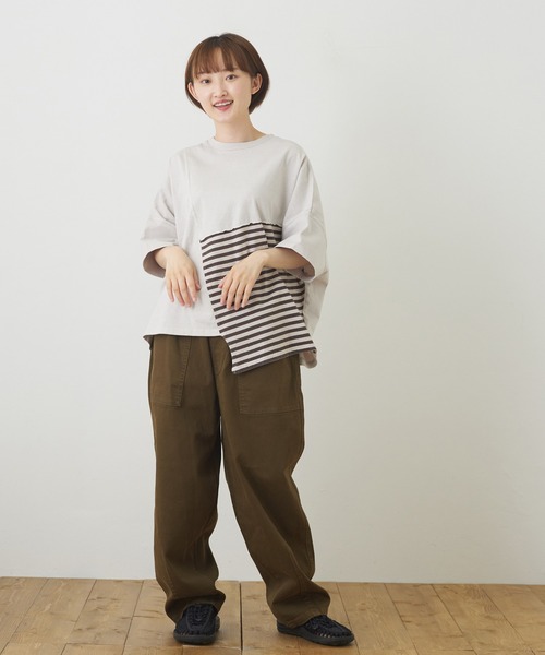 CUBE SUGAR(キューブシュガー)の「ストレッチツイル無地イージーバルーンパンツ(その他パンツ・レディース・ネイビー/カーキ/ナチュラル・M)」の17枚目の写真