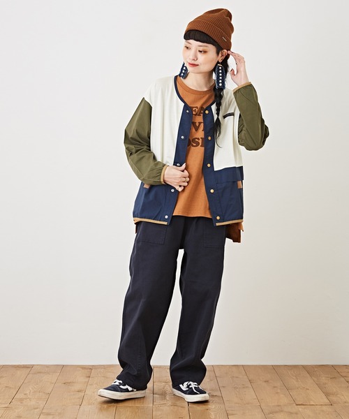 CUBE SUGAR(キューブシュガー)の「ストレッチツイル無地イージーバルーンパンツ(その他パンツ・レディース・ネイビー/カーキ/ナチュラル・M)」の22枚目の写真