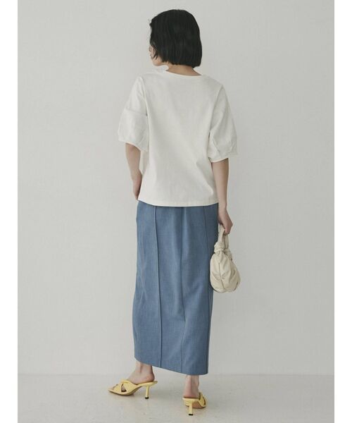 COTORICA(コトリカ)の「リネンライクピンタックタイトスカート(スカート・レディース・ブラック/ベージュ/ブルー・SMALL/MEDIUM)」の7枚目の写真