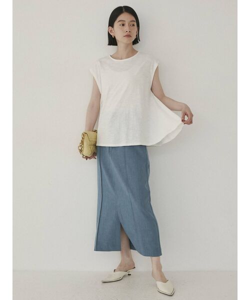 COTORICA(コトリカ)の「リネンライクピンタックタイトスカート(スカート・レディース・ブラック/ベージュ/ブルー・SMALL/MEDIUM)」の16枚目の写真
