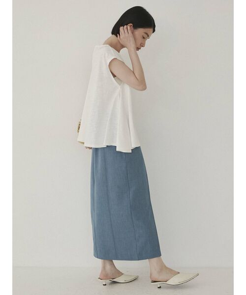 COTORICA(コトリカ)の「リネンライクピンタックタイトスカート(スカート・レディース・ブラック/ベージュ/ブルー・SMALL/MEDIUM)」の12枚目の写真