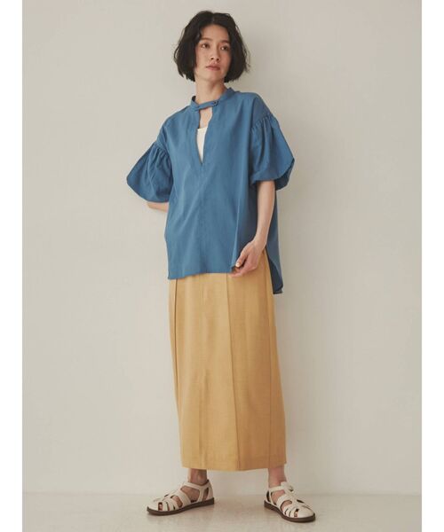 COTORICA(コトリカ)の「リネンライクピンタックタイトスカート(スカート・レディース・ブラック/ベージュ/ブルー・SMALL/MEDIUM)」の19枚目の写真