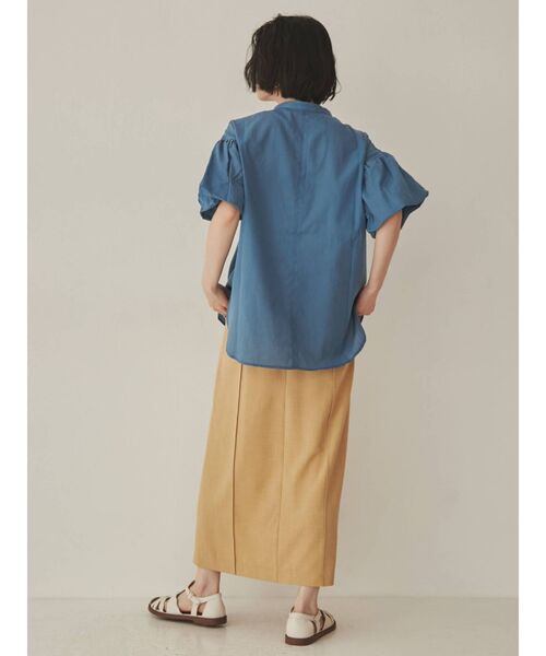 COTORICA(コトリカ)の「リネンライクピンタックタイトスカート(スカート・レディース・ブラック/ベージュ/ブルー・SMALL/MEDIUM)」の8枚目の写真