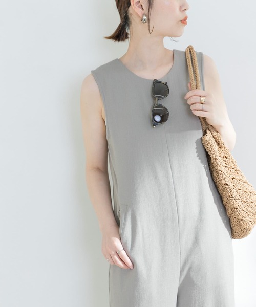 F by ROSSO バックリボンサロペットパンツ F by ROSSO（エフバイロッソ）の「F by ROSSO リネンライクバック