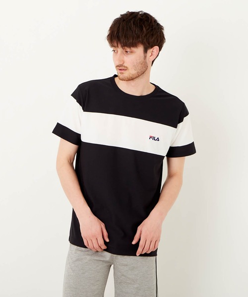 FILA(フィラ)の「FILA/フィラ ワンポイント 配色切替 ブランドロゴ メンズ 半袖 Tシャツ/吸水速乾 ストレッチ(Tシャツ/カットソー・メンズ・チャコールグレー/ブラック/ネイビー・LL/M/L)」の19枚目の写真