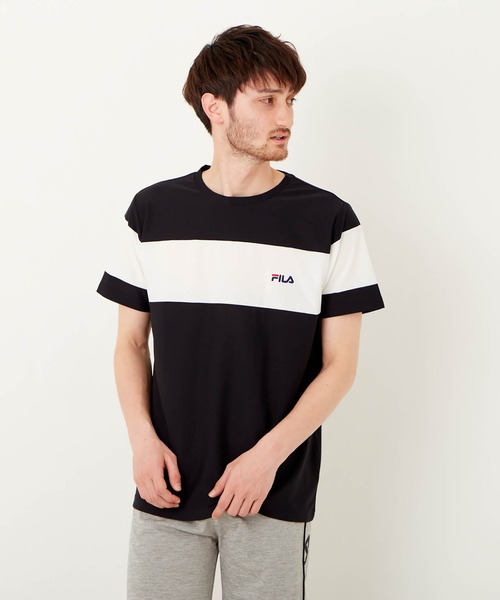 FILA(フィラ)の「FILA/フィラ ワンポイント 配色切替 ブランドロゴ メンズ 半袖 Tシャツ/吸水速乾 ストレッチ(Tシャツ/カットソー・メンズ・チャコールグレー/ブラック/ネイビー・LL/M/L)」の7枚目の写真