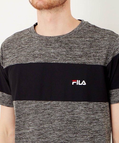 FILA(フィラ)の「FILA/フィラ ワンポイント 配色切替 ブランドロゴ メンズ 半袖 Tシャツ/吸水速乾 ストレッチ(Tシャツ/カットソー・メンズ・チャコールグレー/ブラック/ネイビー・LL/M/L)」の20枚目の写真