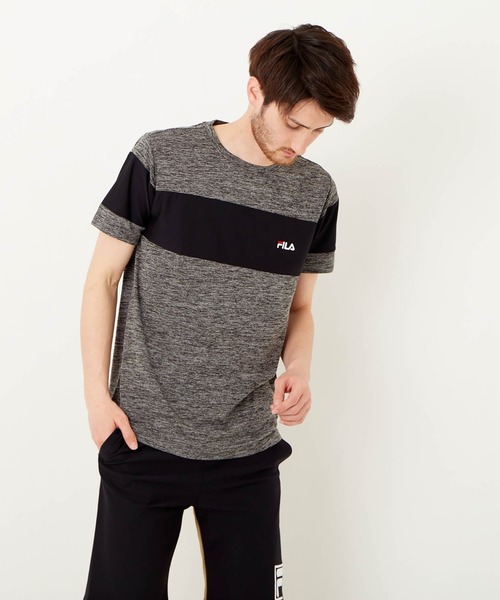 FILA(フィラ)の「FILA/フィラ ワンポイント 配色切替 ブランドロゴ メンズ 半袖 Tシャツ/吸水速乾 ストレッチ(Tシャツ/カットソー・メンズ・チャコールグレー/ブラック/ネイビー・LL/M/L)」の13枚目の写真