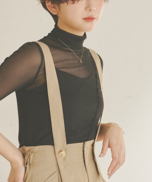 Ambre Neige(アンブルネージュ)の「シアー半袖トップス/【WEB/EC限定商品】(Tシャツ/カットソー・レディース・ブラック/ライトグリーン/アイボリー/ダークブラウン/モカ・FREE)」の11枚目の写真