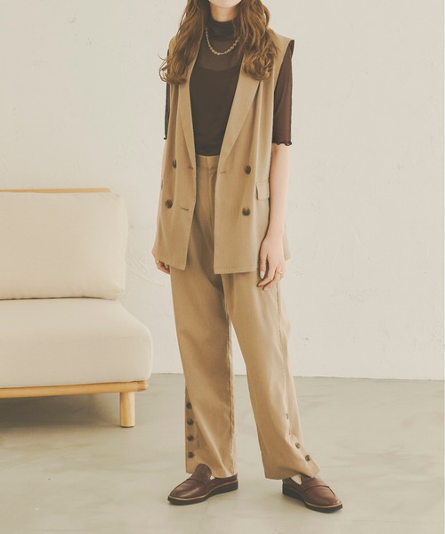 Ambre Neige(アンブルネージュ)の「シアー半袖トップス/【WEB/EC限定商品】(Tシャツ/カットソー・レディース・ブラック/ライトグリーン/アイボリー/ダークブラウン/モカ・FREE)」の15枚目の写真