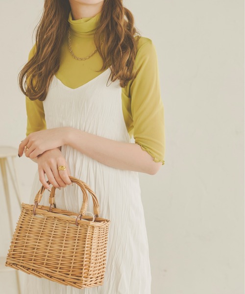 Ambre Neige(アンブルネージュ)の「シアー半袖トップス/【WEB/EC限定商品】(Tシャツ/カットソー・レディース・ブラック/ライトグリーン/アイボリー/ダークブラウン/モカ・FREE)」の22枚目の写真