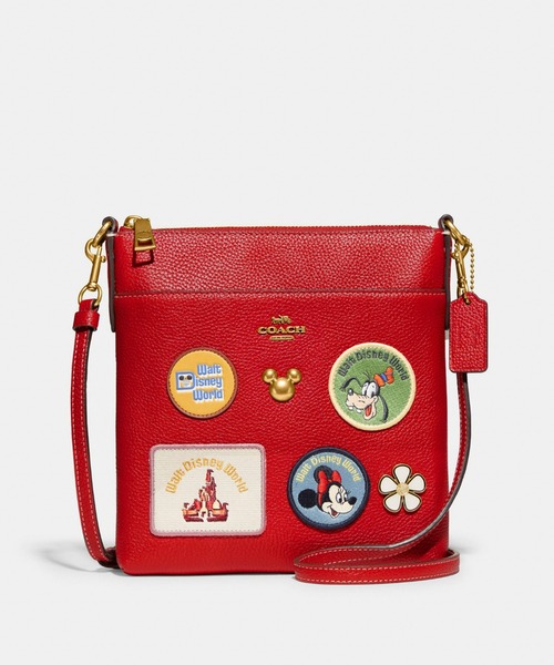 【DISNEY x COACH】キット メッセンジャー クロスボディ ウィズ パッチ