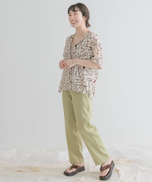 ITEMS URBANRESEARCH（アイテムズ アーバンリサーチ）の「カイキンプリントシャツ（シャツ/ブラウス・レディース・ブラック/オフホワイト・FREE）」の12枚目の写真