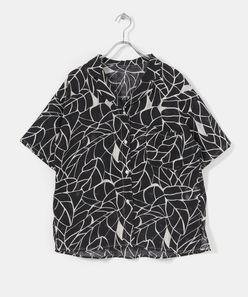 ITEMS URBANRESEARCH（アイテムズ アーバンリサーチ）の「カイキンプリントシャツ（シャツ/ブラウス・レディース・ブラック/オフホワイト・FREE）」の6枚目の写真