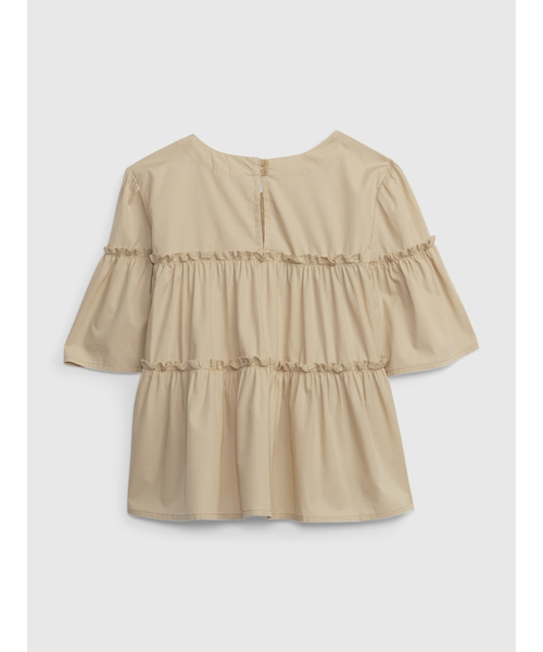 GAP(ギャップ)の「ティアード トップス (キッズ)(シャツ/ブラウス・キッズ・ホワイト/ベージュ/ブルー・M/L/XL/XXL/S)」の4枚目の写真