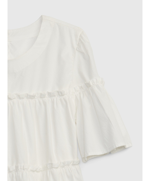 GAP(ギャップ)の「ティアード トップス (キッズ)(シャツ/ブラウス・キッズ・ホワイト/ベージュ/ブルー・M/L/XL/XXL/S)」の8枚目の写真