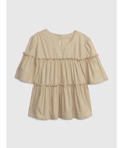 GAP(ギャップ)の「ティアード トップス (キッズ)(シャツ/ブラウス・キッズ・ホワイト/ベージュ/ブルー・M/L/XL/XXL/S)」の2枚目の写真
