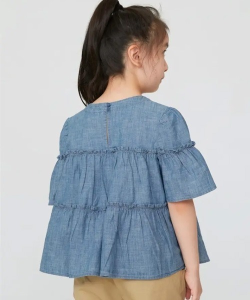 GAP(ギャップ)の「ティアード トップス (キッズ)(シャツ/ブラウス・キッズ・ホワイト/ベージュ/ブルー・M/L/XL/XXL/S)」の10枚目の写真