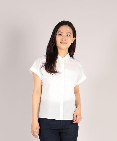 To b. by agnes b.(トゥービーバイアニエスベー)の「WP24 CHEMISE マニッシュシャツ(シャツ/ブラウス・レディース・ホワイト・38/36)」の2枚目の写真