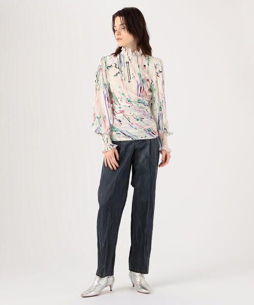 TOMORROWLAND (トゥモローランド)の「GOLDEN GOOSE DELUXE BRAND SALLY タックテーパードパンツ(その他パンツ・レディース・ダークブルー・XXS)」の2枚目の写真