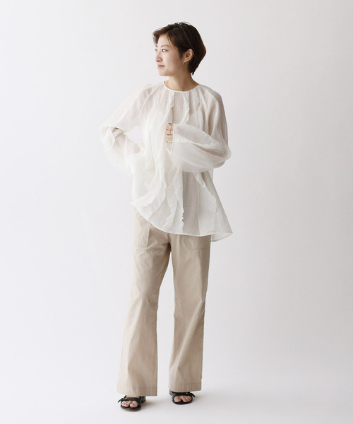IENA(イエナ)の「chere iena ETIQUE パンツ(その他パンツ・レディース・ベージュ・38/36/34)」の2枚目の写真
