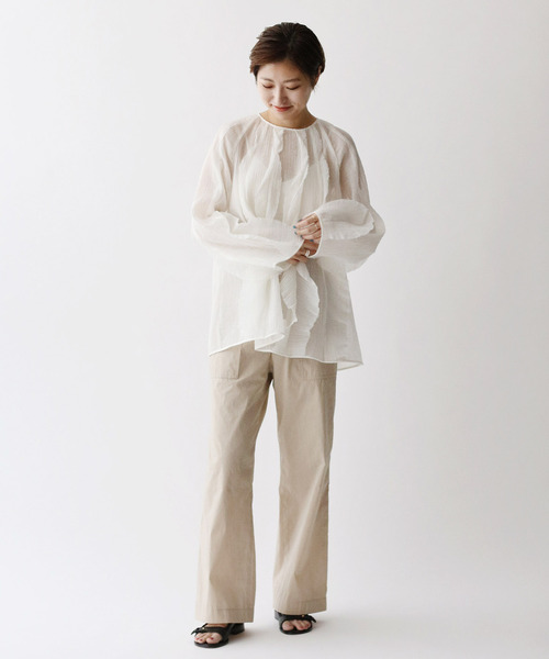 IENA(イエナ)の「chere iena ETIQUE パンツ(その他パンツ・レディース・ベージュ・38/36/34)」の7枚目の写真