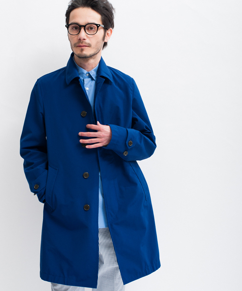 green label relaxing(グリーンレーベルリラクシング)の「【WEB限定】★★HI/CO/WE WASHED ステンカラーコート GLSS(ステンカラーコート・メンズ・ロイヤルブルー/ベージュ/ネイビー・LARGE/X-SMALL/SMALL/X-LARGE/MEDIUM)」の3枚目の写真