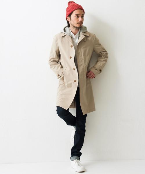 green label relaxing(グリーンレーベルリラクシング)の「【WEB限定】★★HI/CO/WE WASHED ステンカラーコート GLSS(ステンカラーコート・メンズ・ロイヤルブルー/ベージュ/ネイビー・LARGE/X-SMALL/SMALL/X-LARGE/MEDIUM)」の7枚目の写真