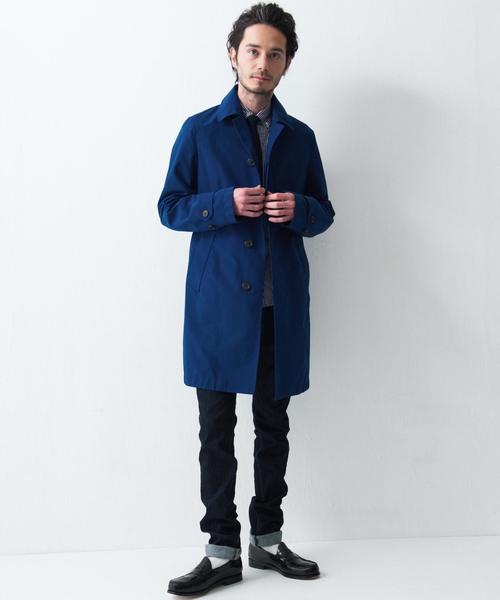 green label relaxing(グリーンレーベルリラクシング)の「【WEB限定】★★HI/CO/WE WASHED ステンカラーコート GLSS(ステンカラーコート・メンズ・ロイヤルブルー/ベージュ/ネイビー・LARGE/X-SMALL/SMALL/X-LARGE/MEDIUM)」の8枚目の写真