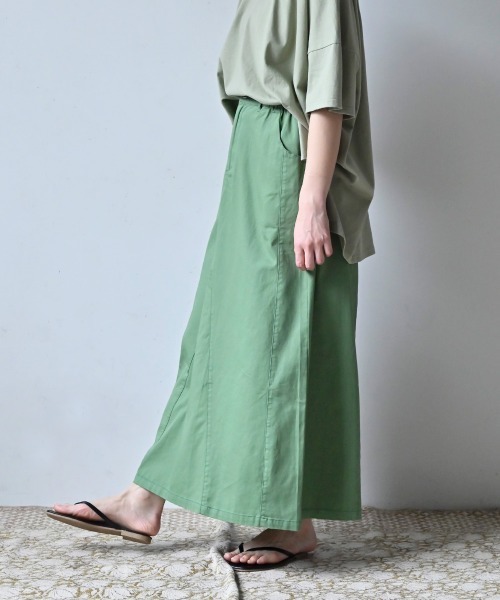 LUPILIEN（ルピリアン）の「7oz デニムツイルリメイク風スカート（スカート・レディース・ブラック/カーキ/ブルー・FREE）」の5枚目の写真