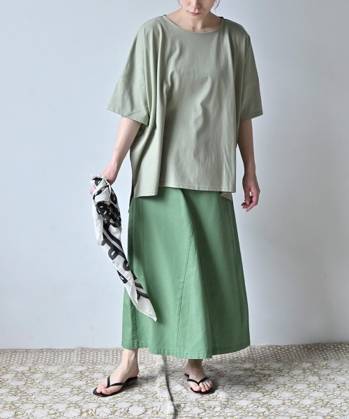 LUPILIEN（ルピリアン）の「7oz デニムツイルリメイク風スカート（スカート・レディース・ブラック/カーキ/ブルー・FREE）」の7枚目の写真