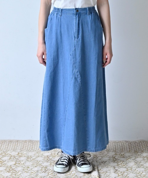 LUPILIEN（ルピリアン）の「7oz デニムツイルリメイク風スカート（スカート・レディース・ブラック/カーキ/ブルー・FREE）」の17枚目の写真