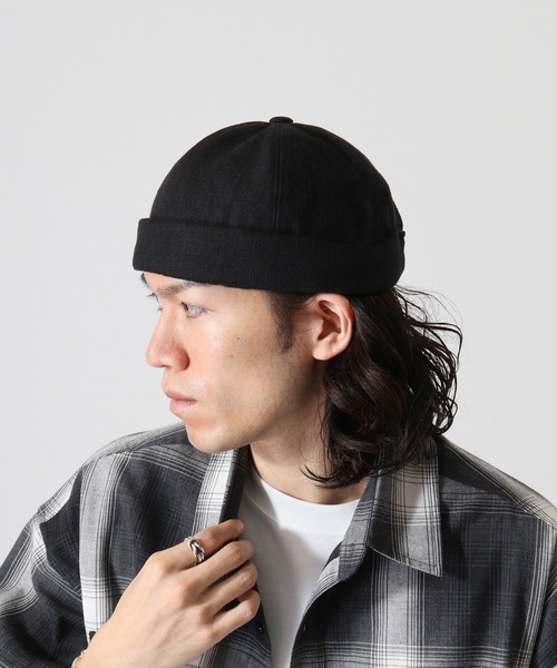 Fabulous(ファビュラス)の「fabulous フィッシャーマンキャップ ロールキャップ ツバなし(ニットキャップ/ビーニー・メンズ・ブラック/ベージュ/ブラウン/グレー/カーキ/オートミール/グレー系/ブラック系/ナチュラル・FREE)」の2枚目の写真