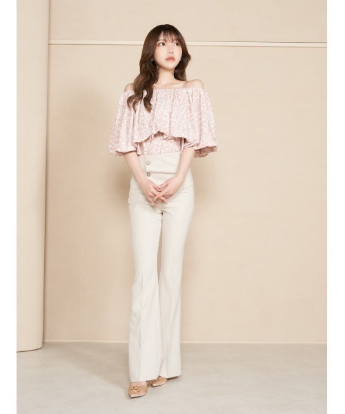 Darich（ダーリッチ）の「フラップサスペンダーパンツ（その他パンツ・レディース・ピンク/アイボリー/ブラック・S/M）」の10枚目の写真