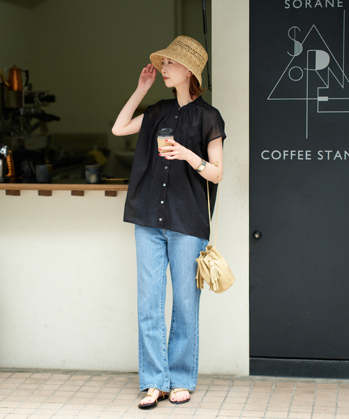 JOURNAL STANDARD(ジャーナルスタンダード)の「《追加2》80ローンタックシャツ(シャツ/ブラウス・レディース・ブラック/ブラウン/ブルー系その他/ブラック系その他・FREE)」の5枚目の写真